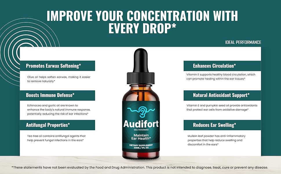 Amazon.com: Audifort Tinnitus Drops, Official Audifort Tinnitus Relief for Ringing Ears ...