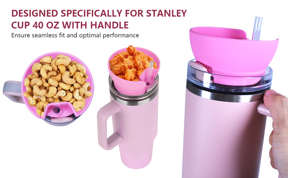 OTEEIDA Silicone Tumbler Snack Bowl for Stanley Cup 36 oz