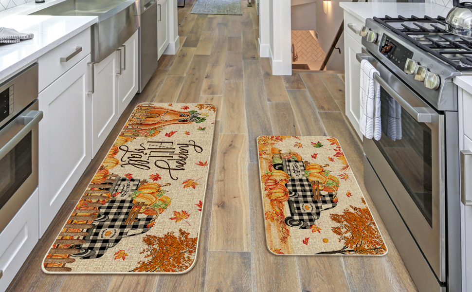 fall kitchen rugs