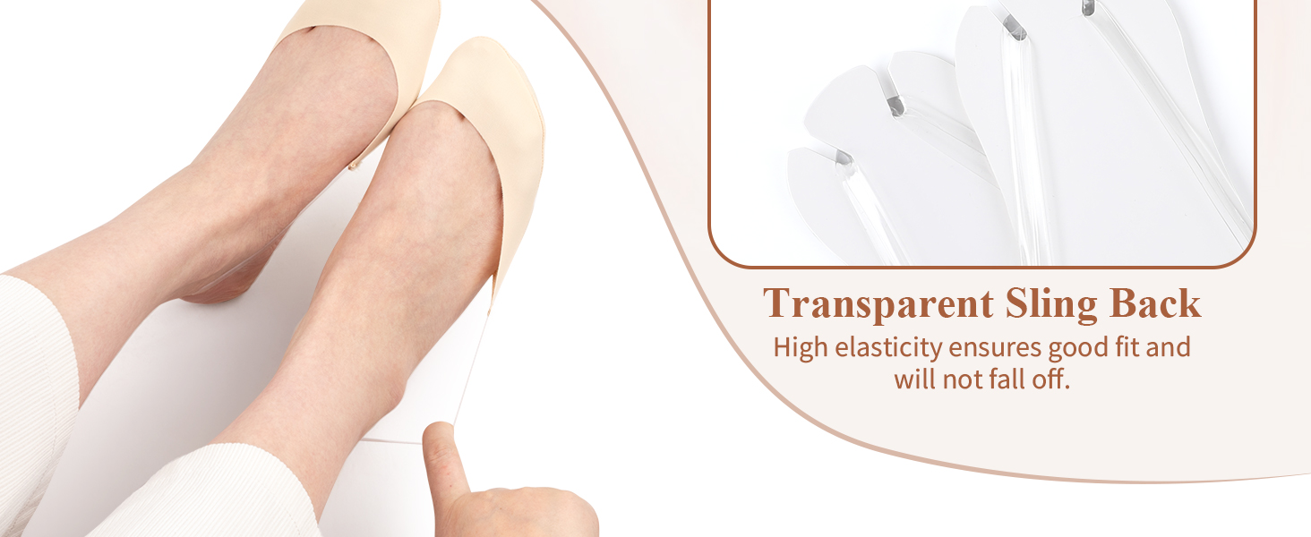 Becellen 4 Pairs Women Invisible Socks, No Show Socks with Non-Slip Straps Half Toe Topper Ultra Low Cut Footies Liner Ladies Invisible Footies for Loafer High Heels 14 3