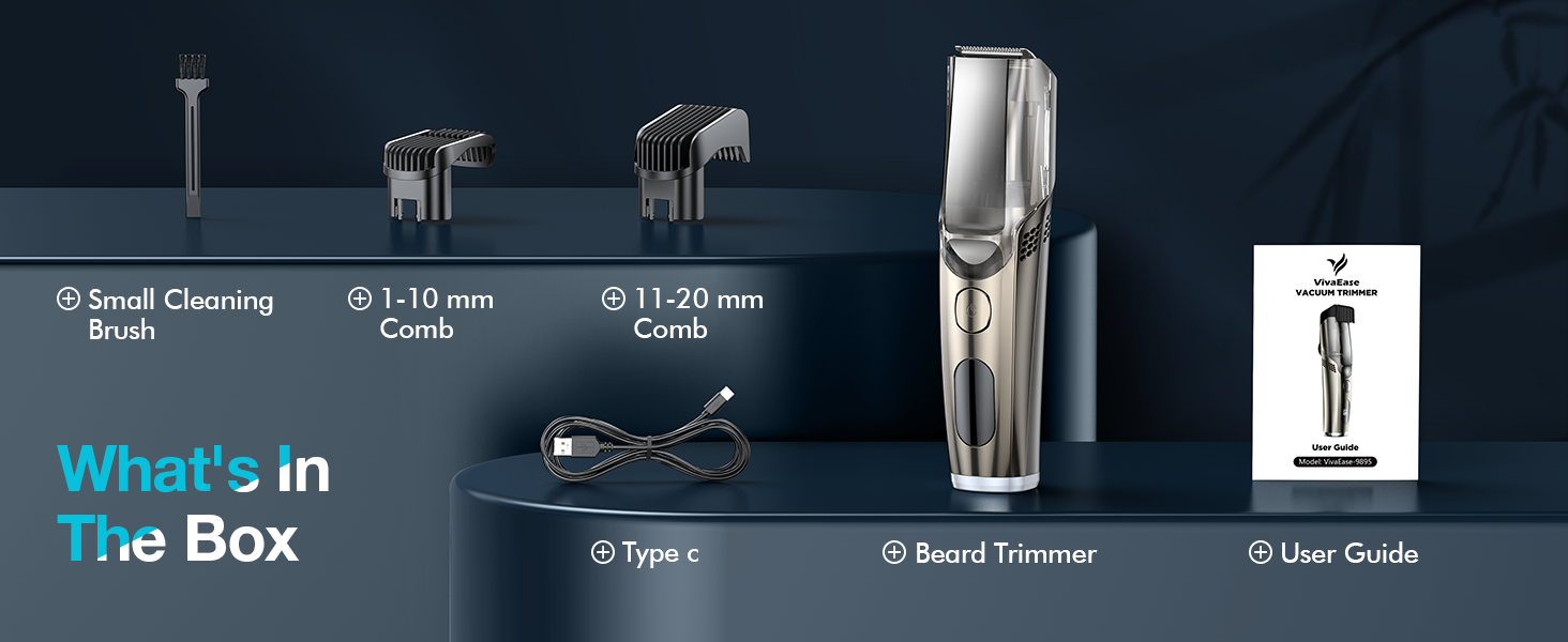 vacuum beard trimmer for men