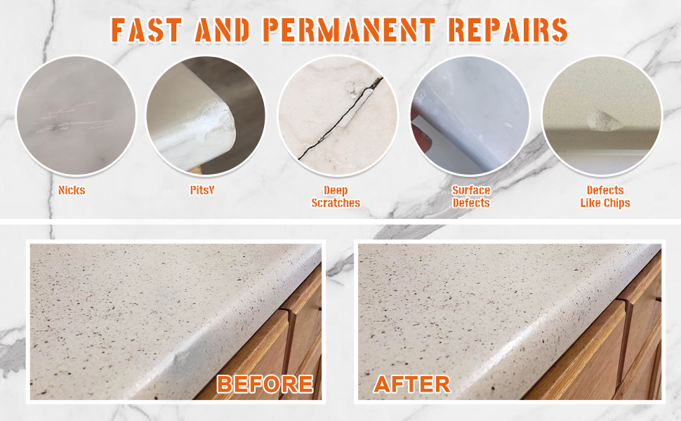 Quartz Countertop Chip Repair Kit. Marble and Granite Repair Kit.(Transparent