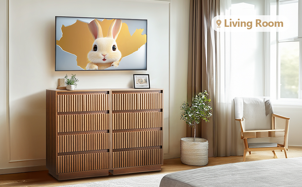 KOLIGEY Wood Dresser, 5 Drawer Dresser for Bedroom, Modern