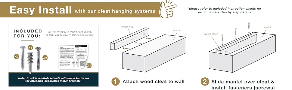 Easy Install Mantels