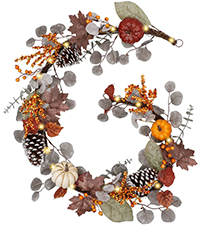 Fall Garlands with lights thanksgiving garlands