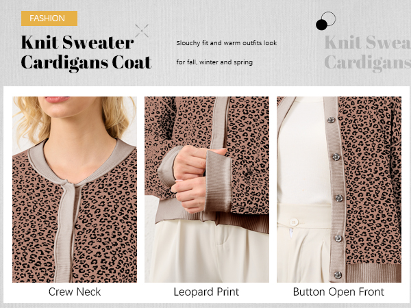 トップス Semantic design leopard long cardigan Jacquard Long Sweater Cardigan in Leopard | 7 For All Mankind