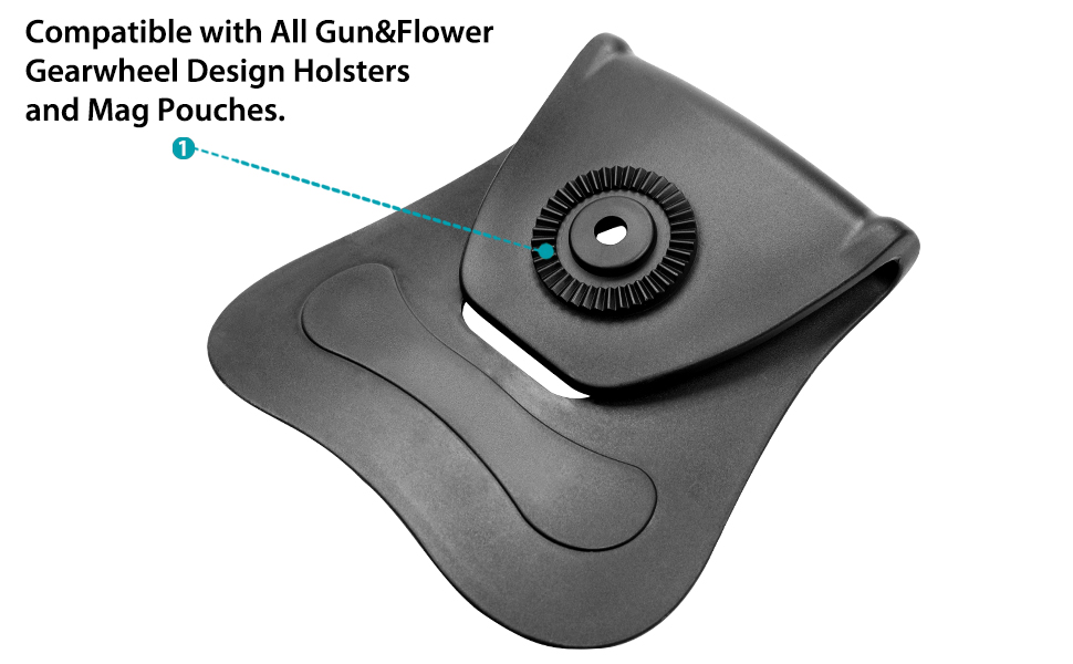 Holster Paddle Attachment, OWB Silicone Paddle, Universal