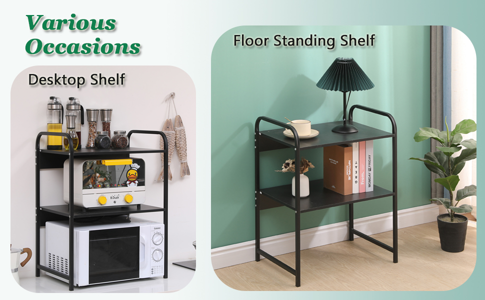 Kitchen Shelf for Spices Pots and Pans 3-Tier Storage Shelves