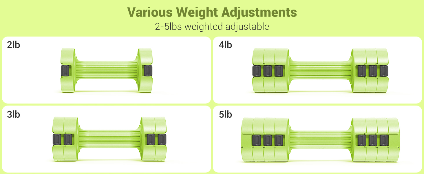 Adjustable Dumbbells Hand Weights Set Sportneer 1 Pair 2 4 6 8 10 Lbs