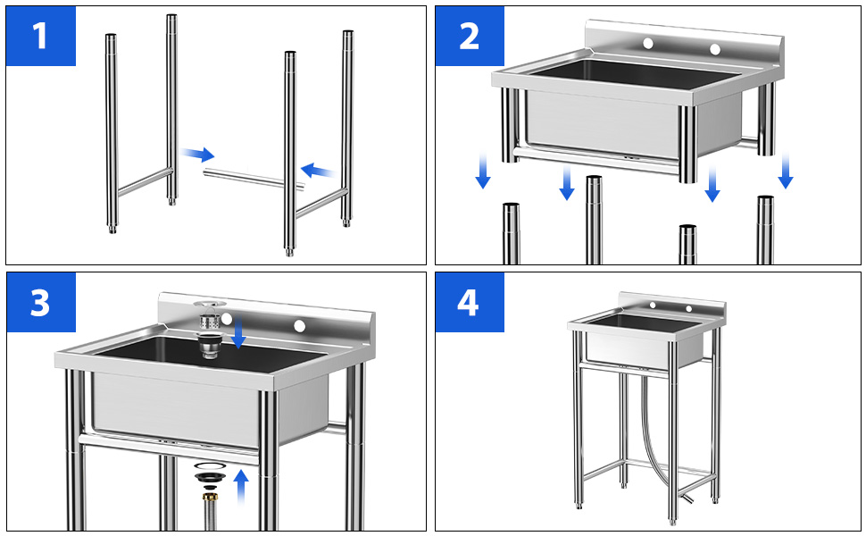 stainless steel utility sink