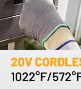 SEEKONE Cordless Heat Gun for Dewalt 20V Battery, Dual Temperature Settings 572℉ and 1022℉ Fast H...