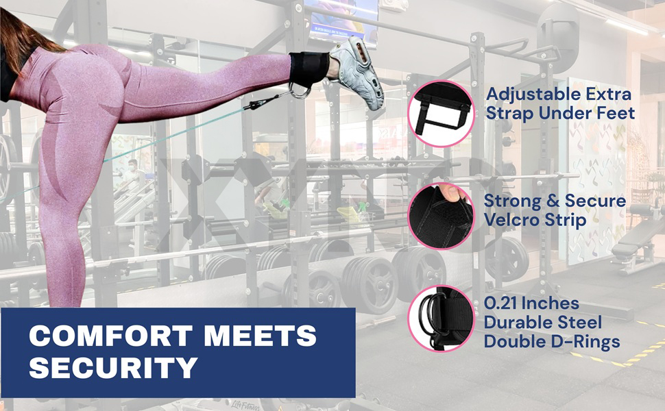 resistance bands fitness bands set stretchy ankle straps bands set with cuffs for leg glute workout