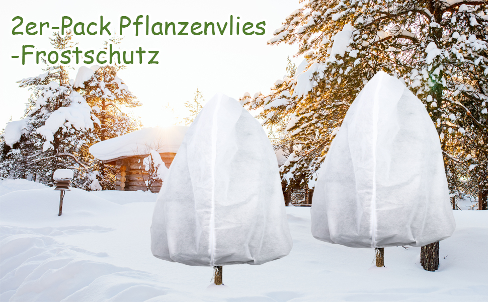 cluis 2 Stück Pflanzenabdeckung Winter, 80 * 120CM Winterschutz für