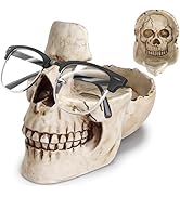 READAEER Skull Glasses Stand Holder, Creative Eyeglasses Holder, Sunglasses Spectacle Display Rac...