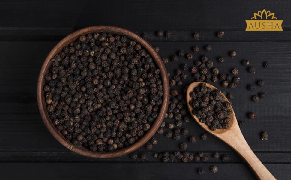 Ausha Organic Black Peppercorns 200g Tellicherry and Malabar Pepper 2