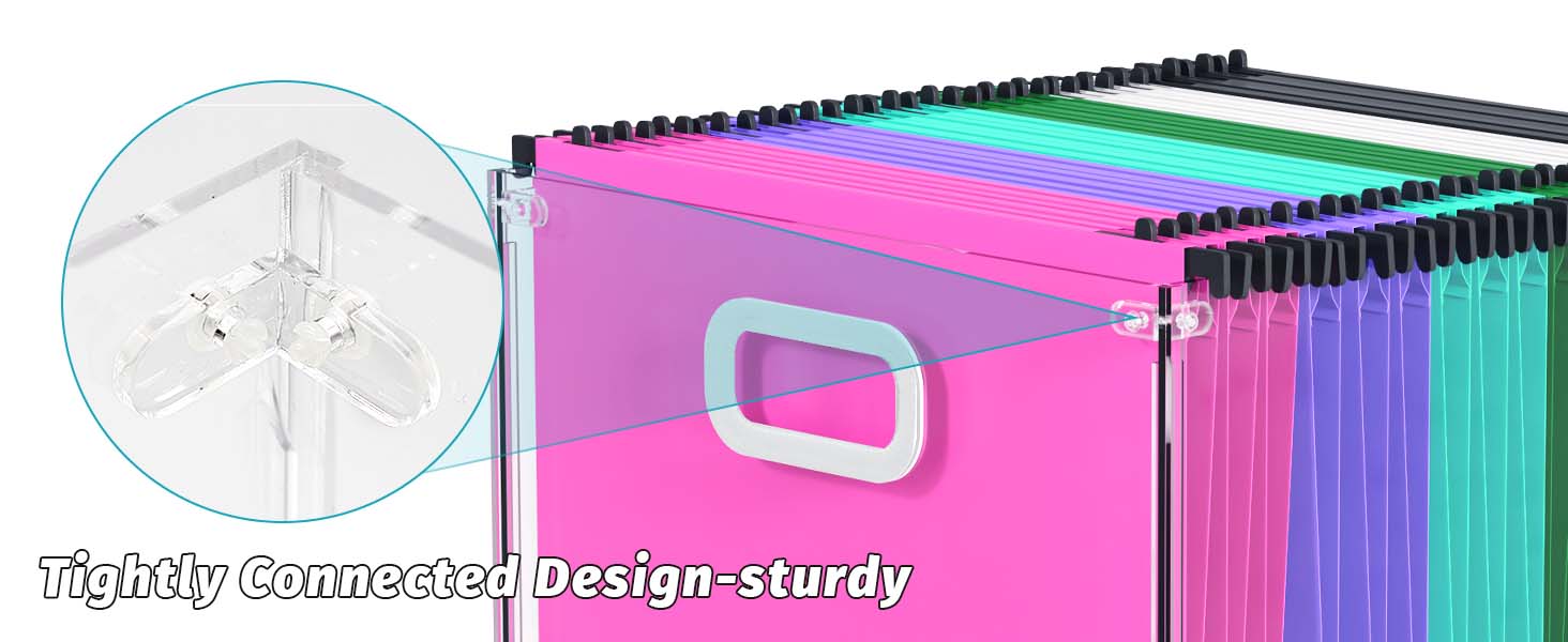 NORDUN Acrylic File Folder Organizer,Clear Hanging Folder