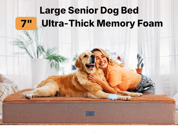 Amazon.com : Veehoo Orthopedic Memory Foam Dog Bed, 7 Inch