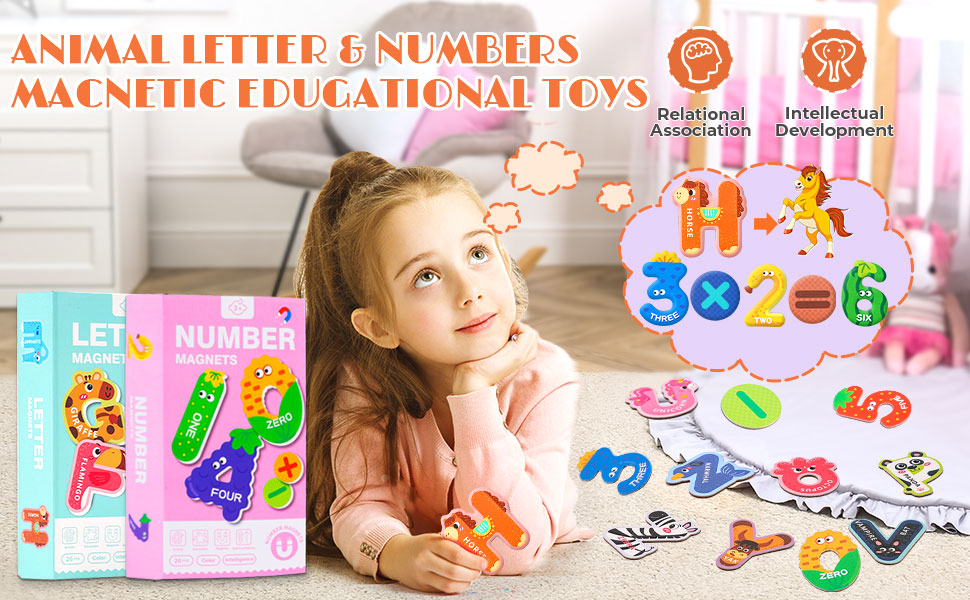 Letters Numbers,Large Size Fridge for Kids