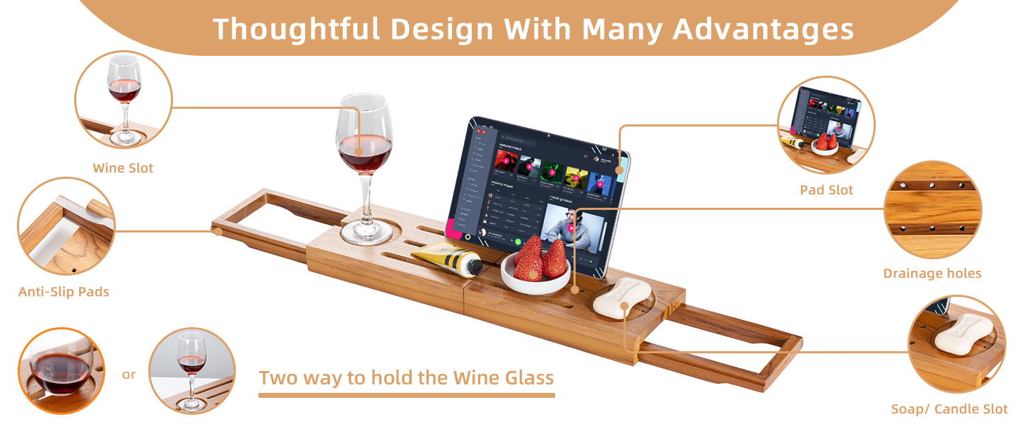 bath caddy tray for bathtub