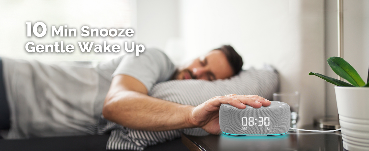 Noise Machines for Sleeping - 10 Min Snooze Gentle Wake Up