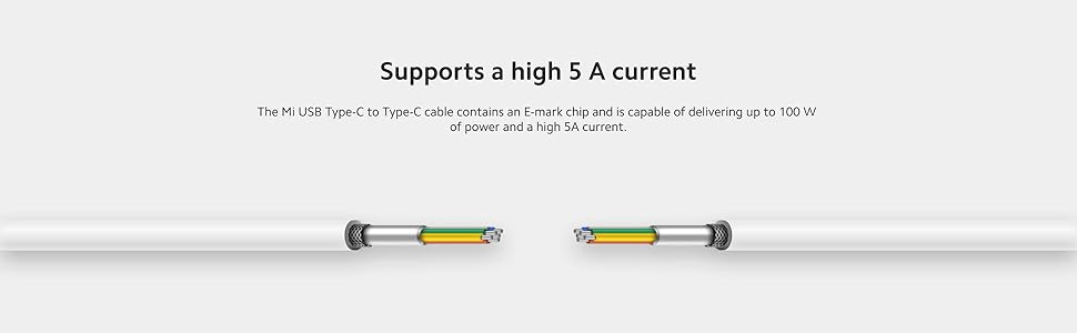 Cabo USB Tipo-C para Tipo-C Xiaomi Mi