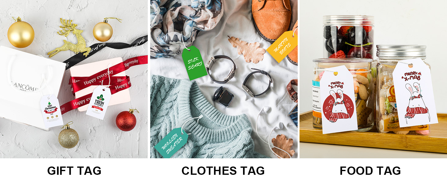 MaxGear 200 Price Tags Gift Tags, Price Tags with String