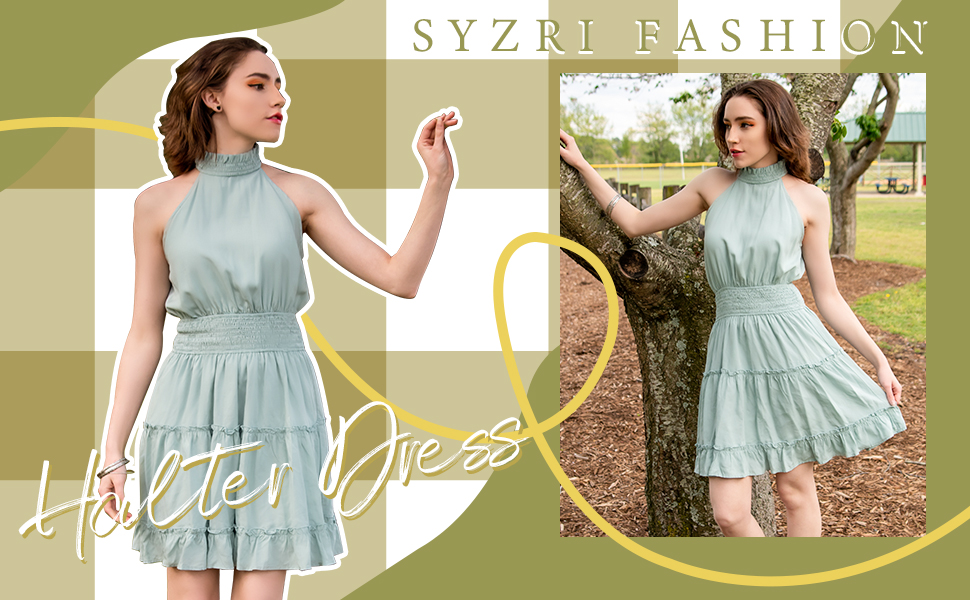 halter top mini dress