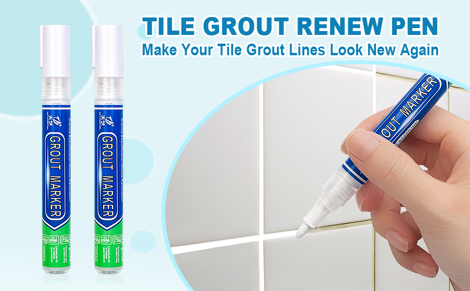 Grout Repair Pen Tile Paint Marker Pen White Grout Marker Pen for Wall