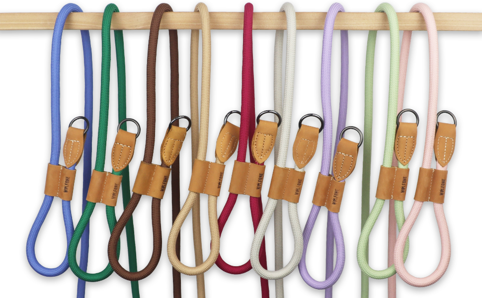 Wolfone Adjustable Handle Hands Free Slip Lead Dog Leash