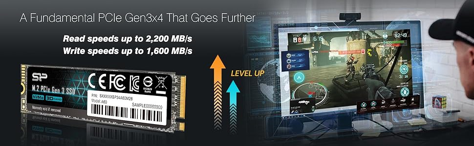s*c様 SP M.2 2280 PCIe Gen 3 SSD A60 2TB Ultra-fast 2TB NVMe SSD with impressive read/write speeds