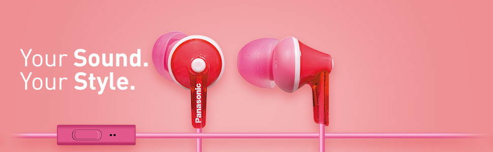 Panasonic ErgoFit In-Ear Earbuds Headphones with Mic/Controller RP-TCM125-P (Pink) : Amazon.sg: Electronics