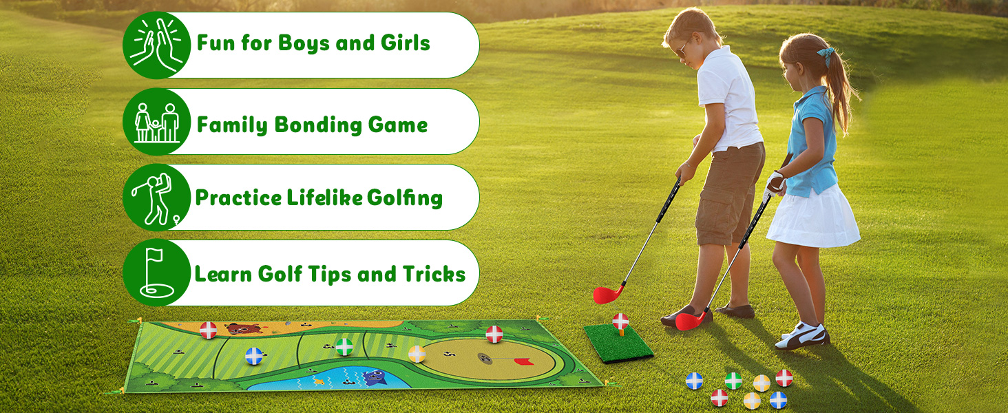 Golf Chipping Mat & Sticky Balls Set
