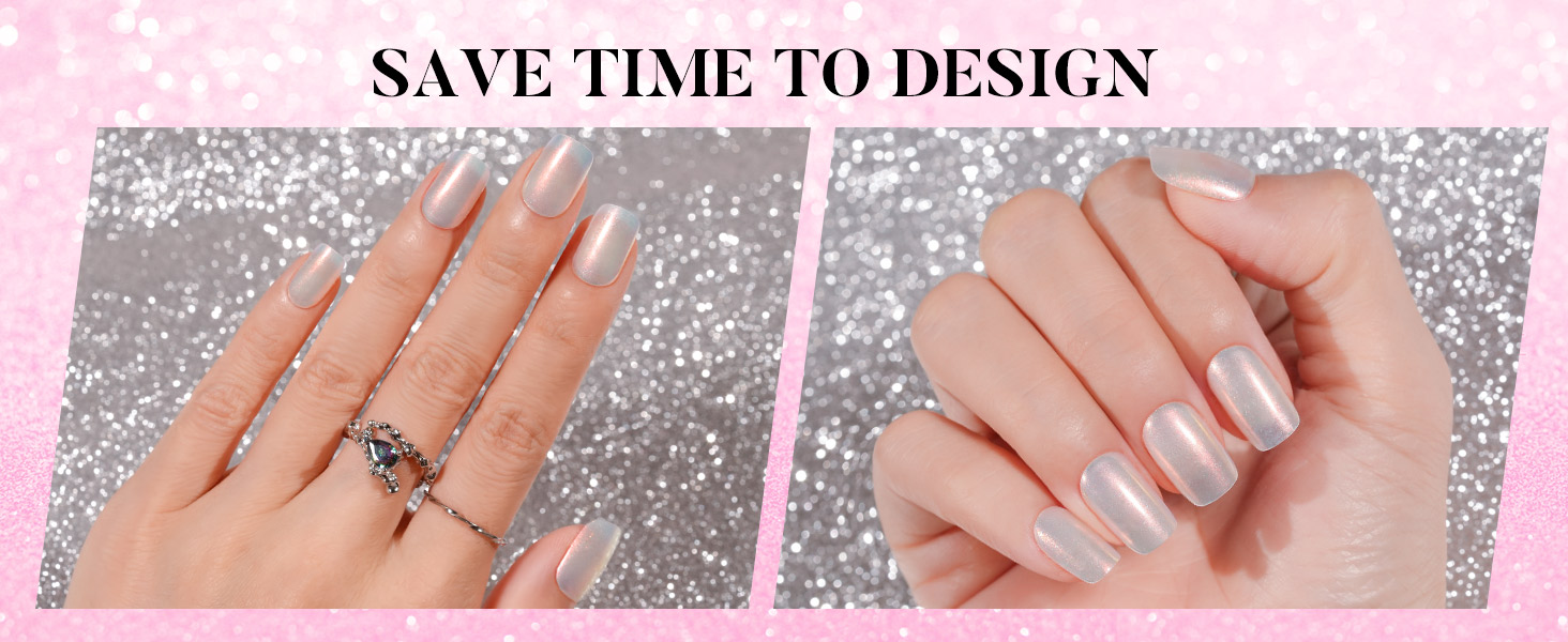 white press on nails