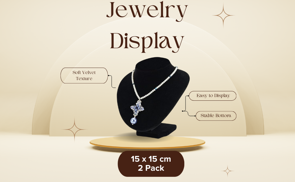 Necklace display for Vendors Black Velvet Jewelry Holder Stand Chain