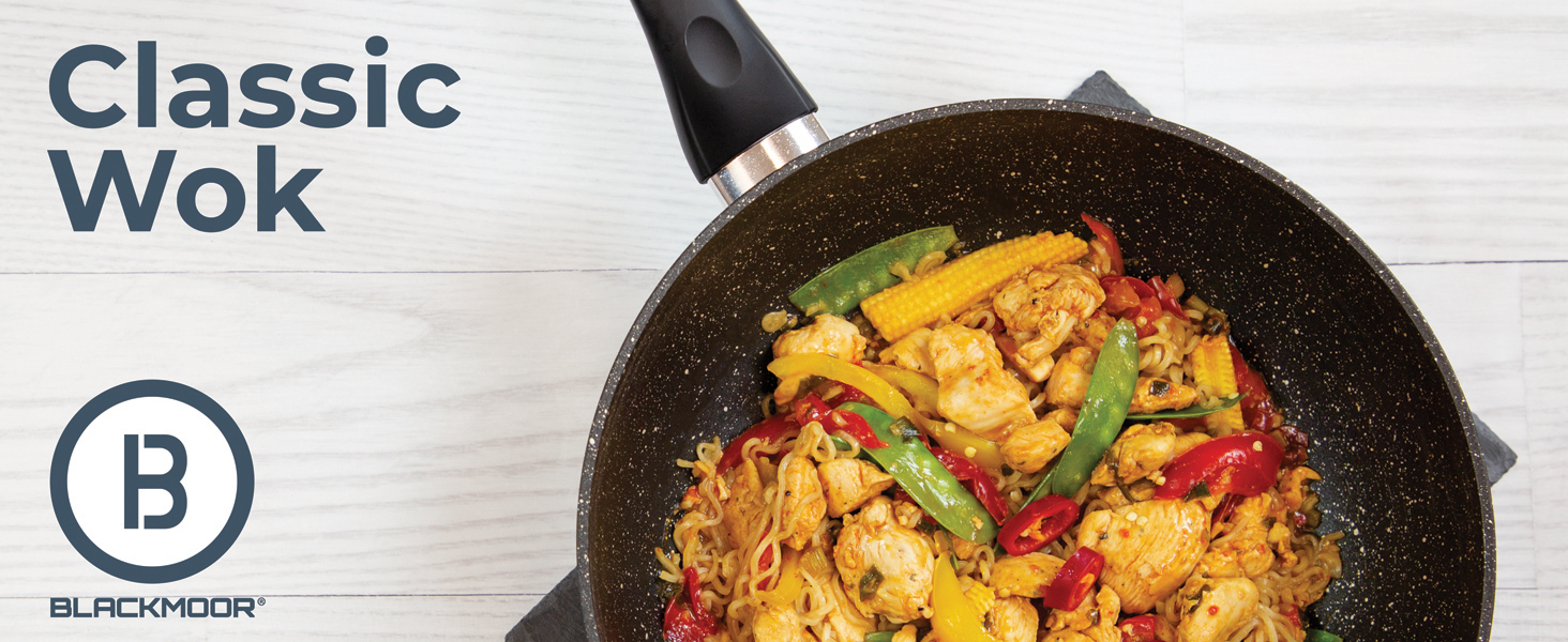 Blackmoor 66160 Classic 28cm NonStick Induction Wok/Suitable for