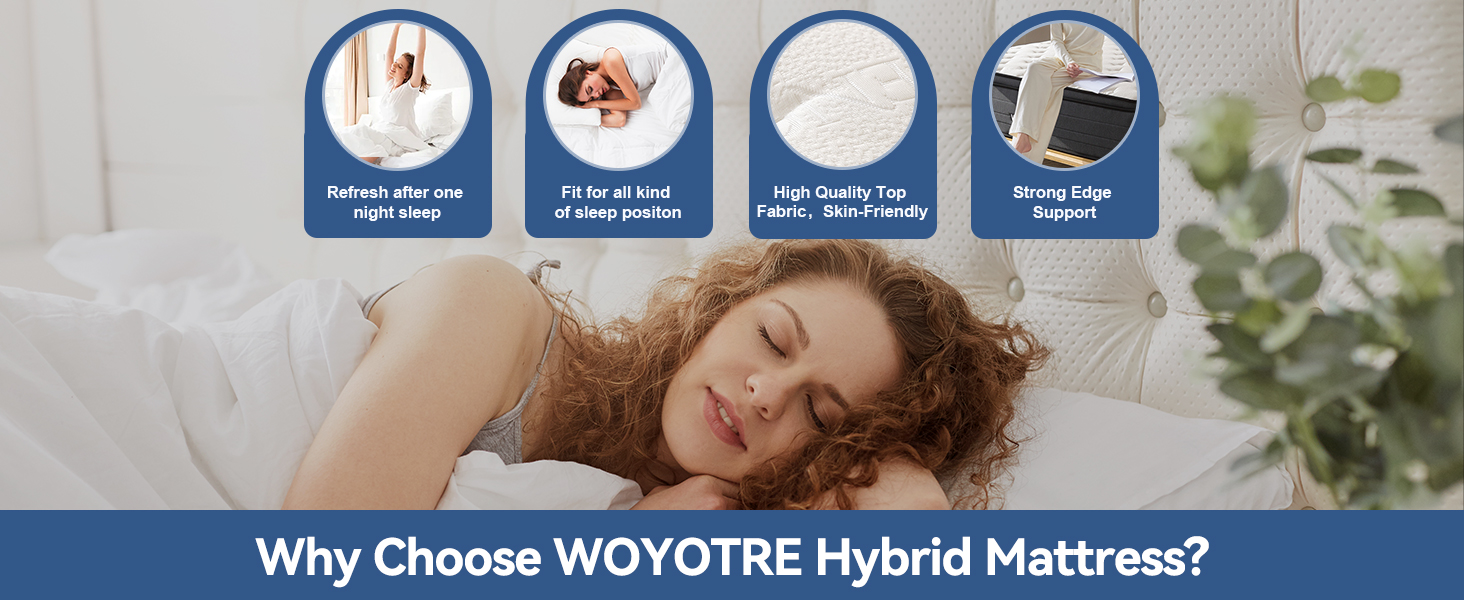 Memory foam hybrid mattress in a box