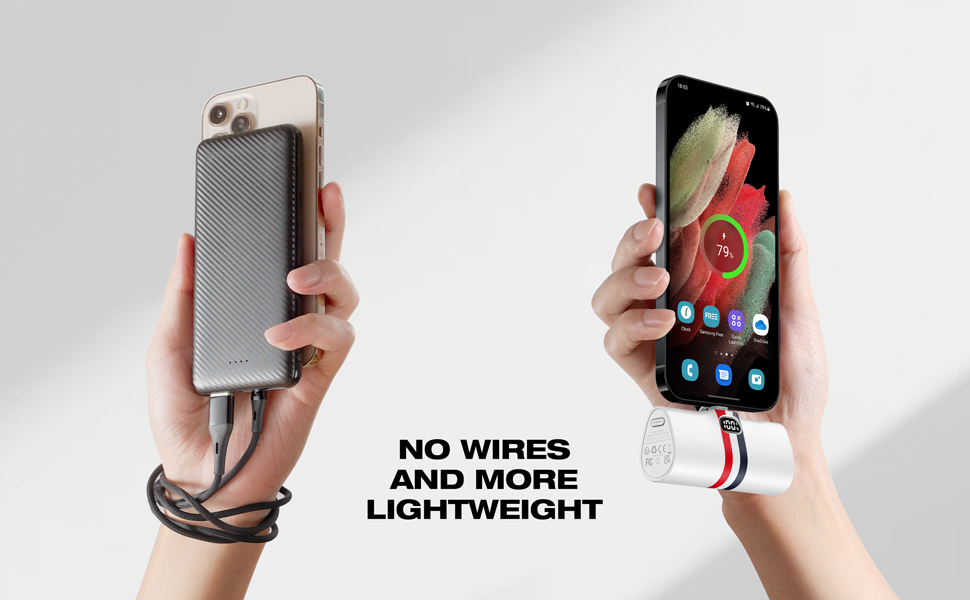 Mini Portable Charger for iPhone, 20W Fast Charging Power Bank with