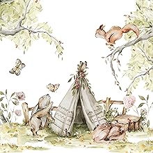 Cover of the baby book featuring a whimsical forest design with playful animals