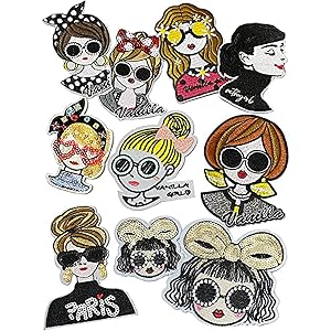 ❤Vintage❤ レトロ刺繍ワッペンセット　パンダ スマイル テディベアー Amazon.co.jp: ワッペン アップリケ アソート アイロン 刺繍