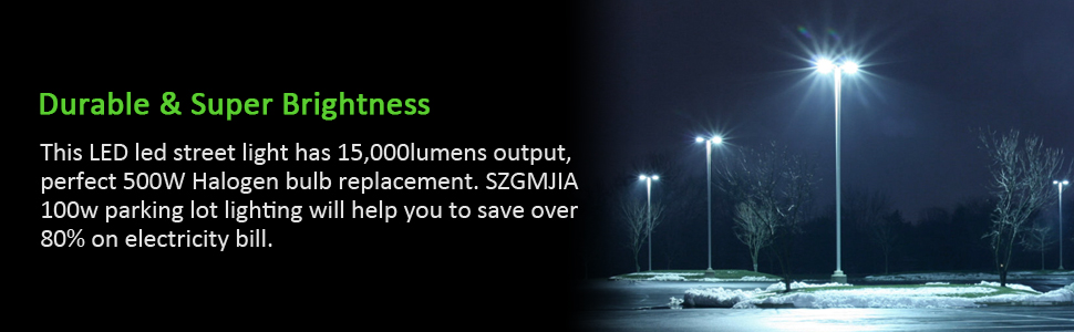 LED Street Light Shoebox Pole Light 100W led parking lot pole dusk to dawn outdoor lighting shoe box