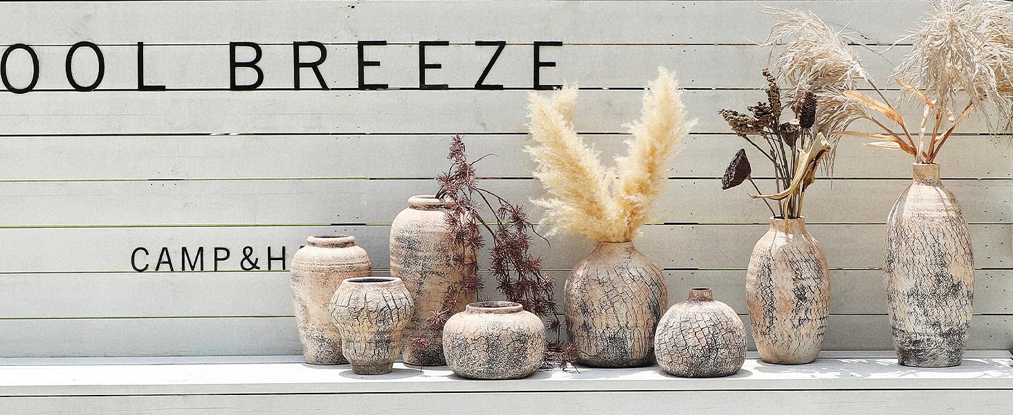 handmade vase for tall pampas grass