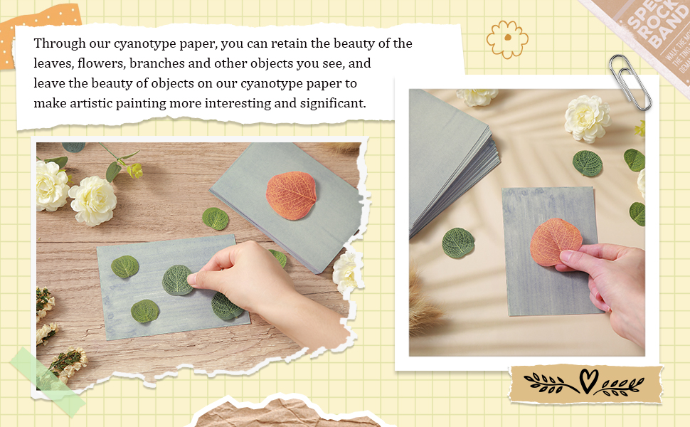 50 Sheet Sunprint Paper Kit White Cyanotype Paper High