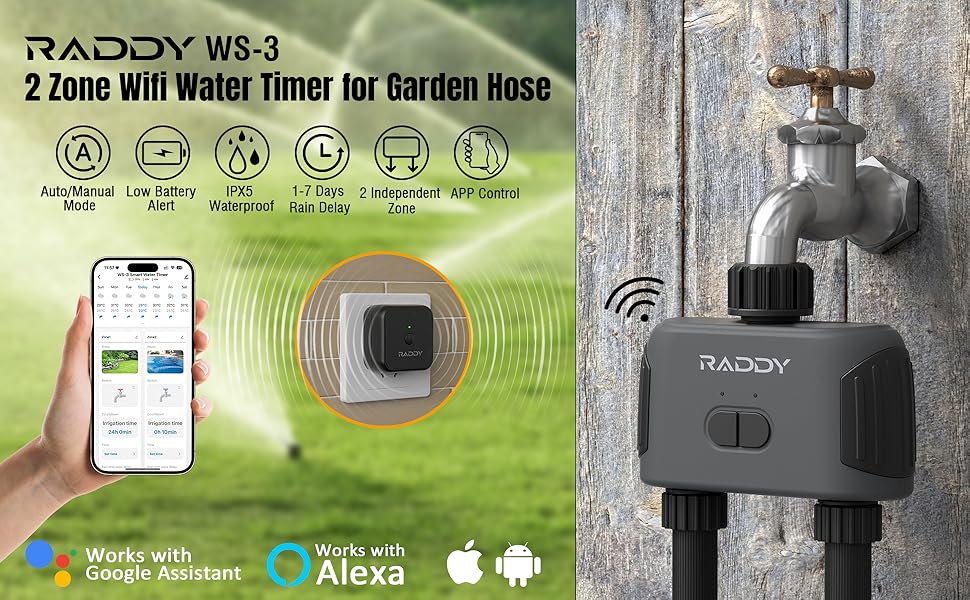 WS-3 WiFi Sprinkler Timer 2 Zone
