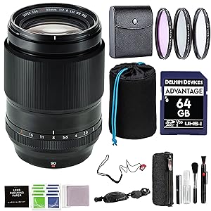 xf90mm f1.2 高級レンズプロテクター付き Amazon.com : FUJIFILM XF 90mm f/2 R LM WR Lens Bundle +