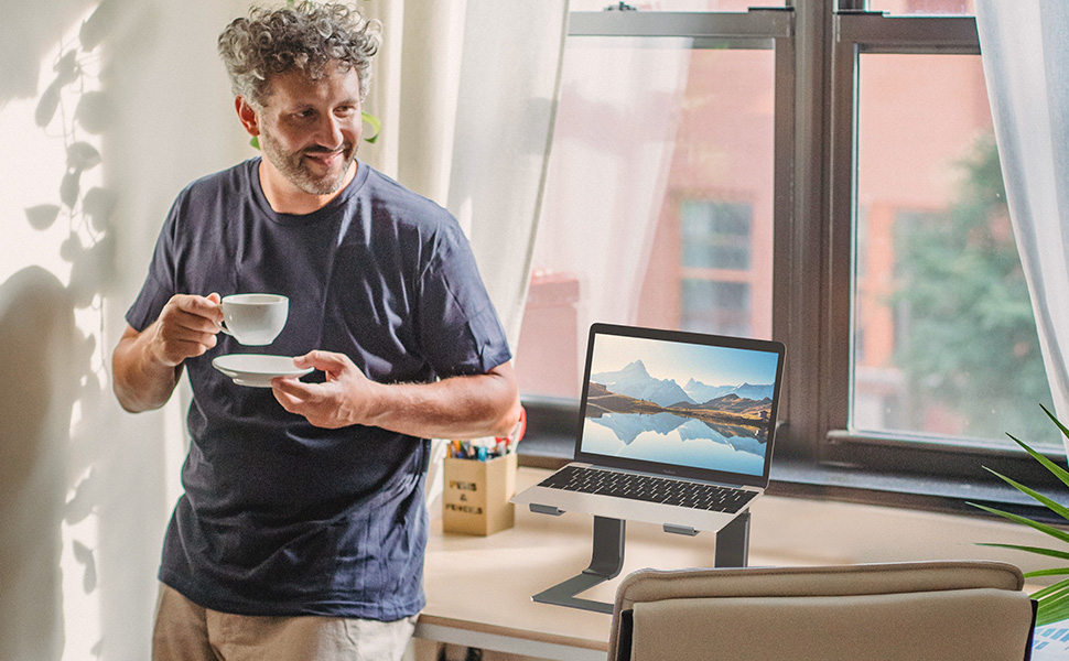 monitor stand office photo