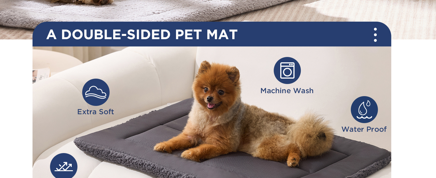 Joydeco dog bed mat for crate kennel washable machine