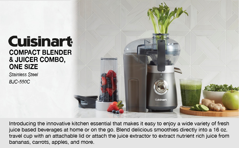 Cuisinart BJC550C Compact Blender & Juice Extractor combo (with 16oz