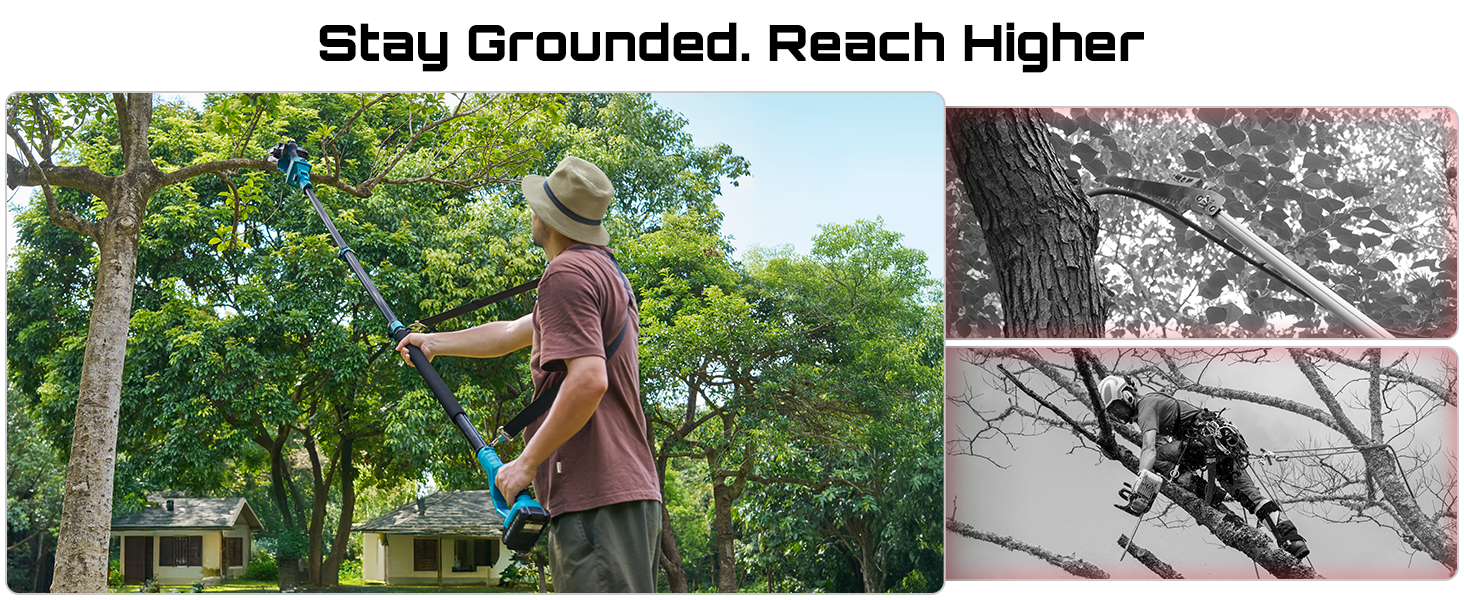 mini chainsaw with extension pole