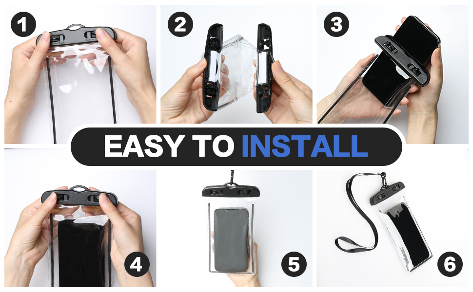 YSSOA Waterproof Cell Phone Case 2 Packs Waterproof Cell