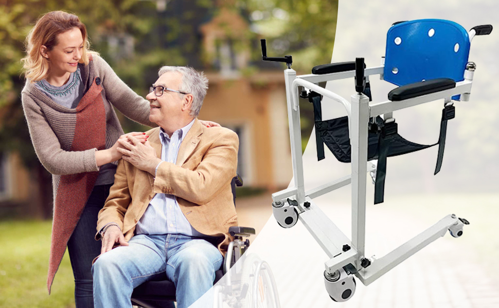 Patient Lift Wheelchair for Home,Bed to Toilet Transfer
